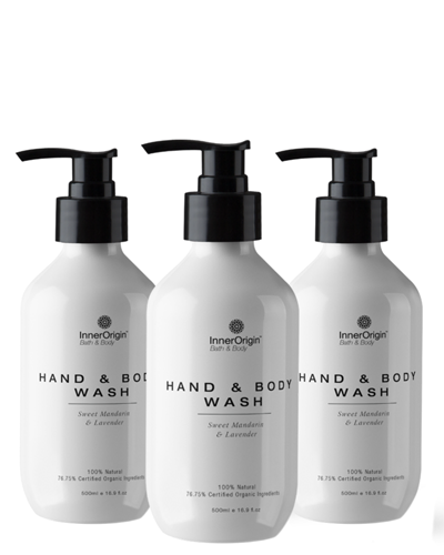 3 Pack Hand & Body Wash - Sweet Mandarin & Lavender 500ml
