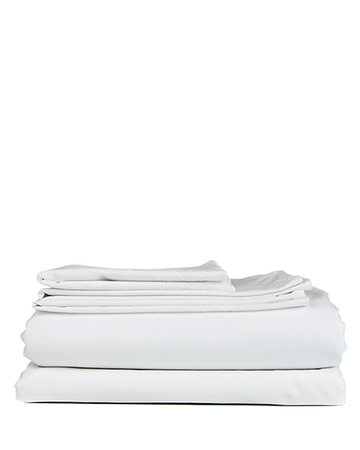 Organic White Single Cotton Satin Sheet Set